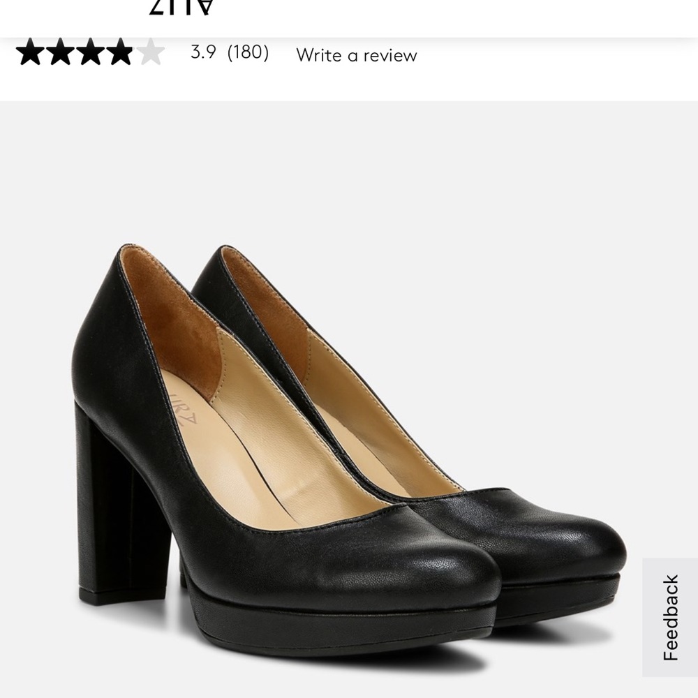 Naturalizer Black Heels Classic Block Pumps